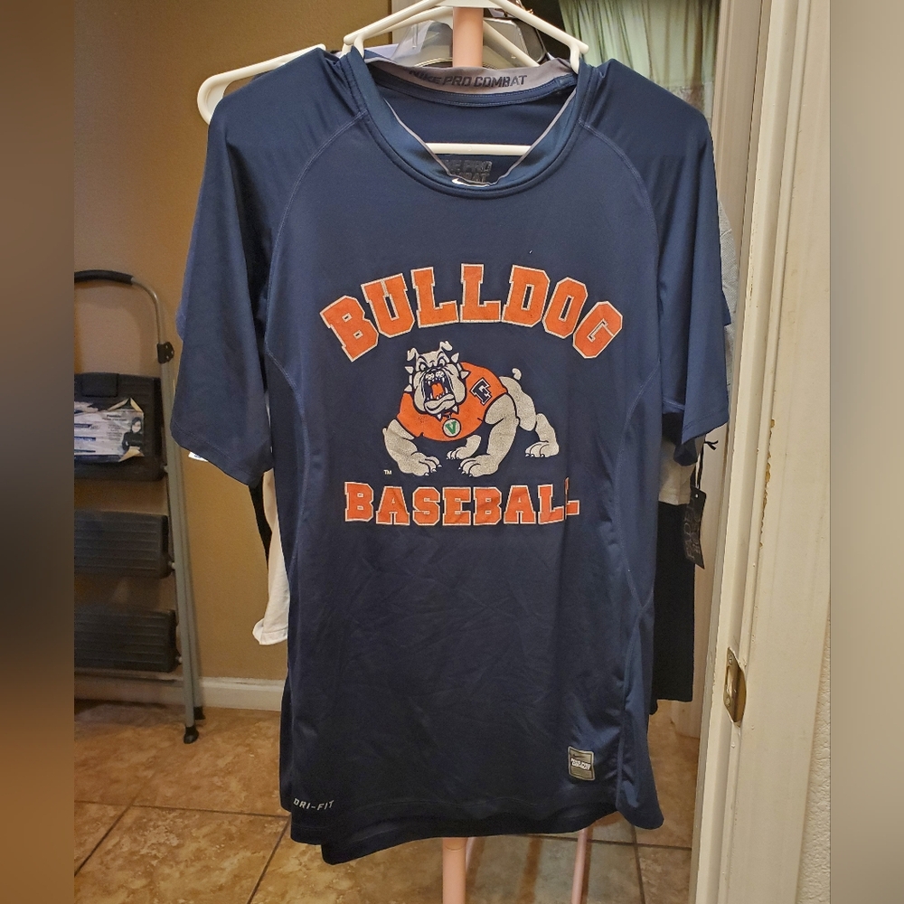 Bulldog Baseball Navy Performance Tee